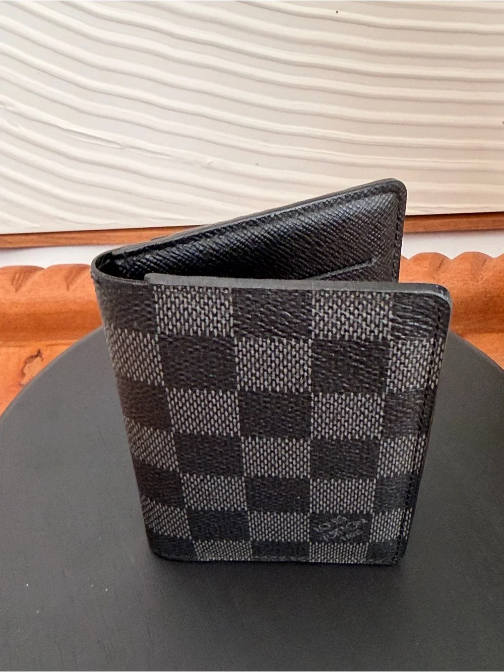 Louis Vuitton Black Checkered Card Holder